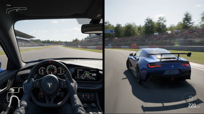 Gameplay d’un jeu de course similaire à Gran Turismo 7