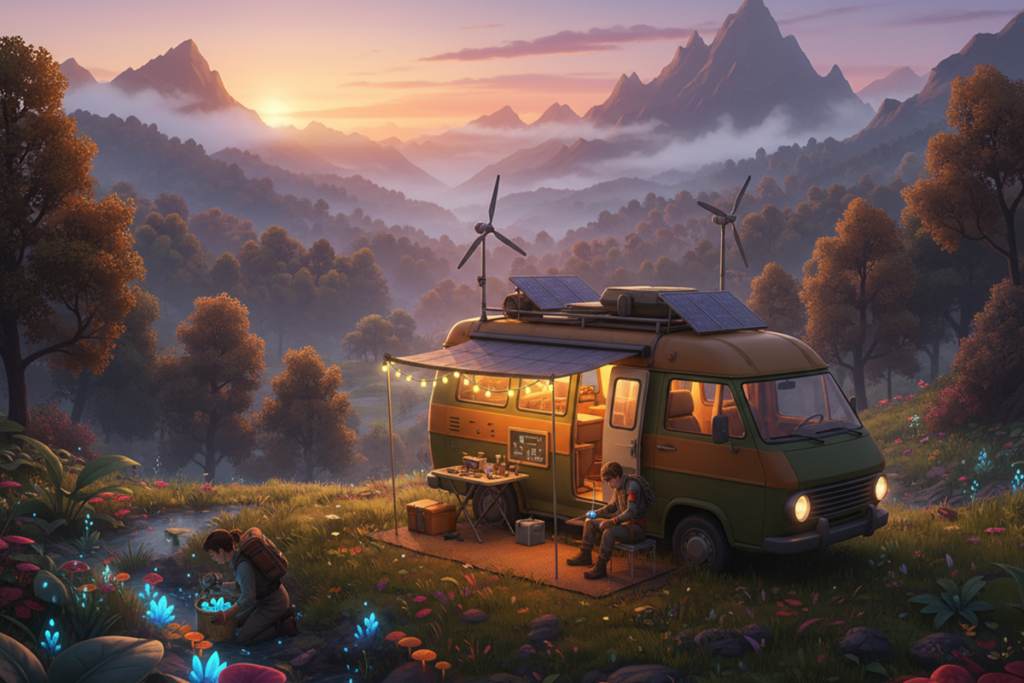 Gameplay d’un jeu cosy comme Outbound