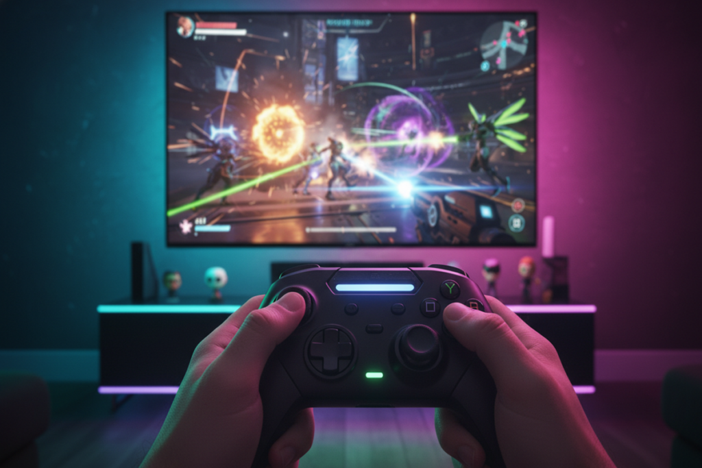 Un joueur qui joue à Overwatch pour gagner des contenus gratuits