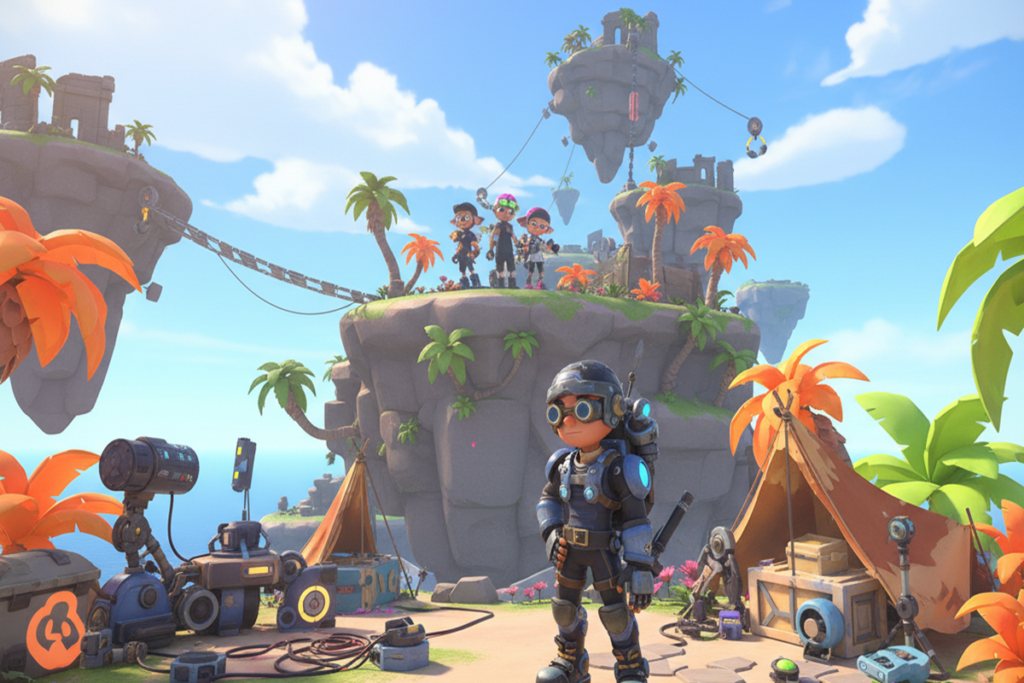 Gameplay d’un jeu similaire à Splatoon Raiders