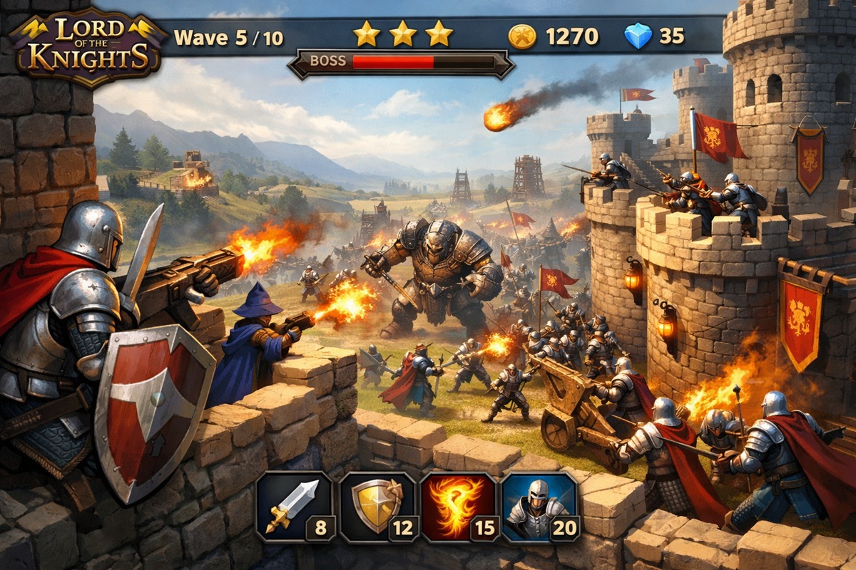 Gameplay du jeu mobile Lord Of The Knights
