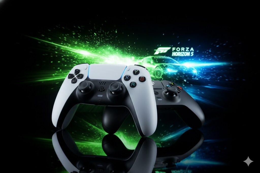 manettes de Xbox Series et PS5