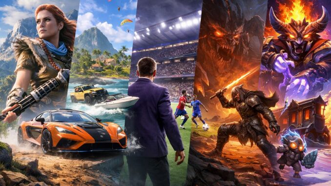 montage de jeux inclus dans le PS Plus Extra