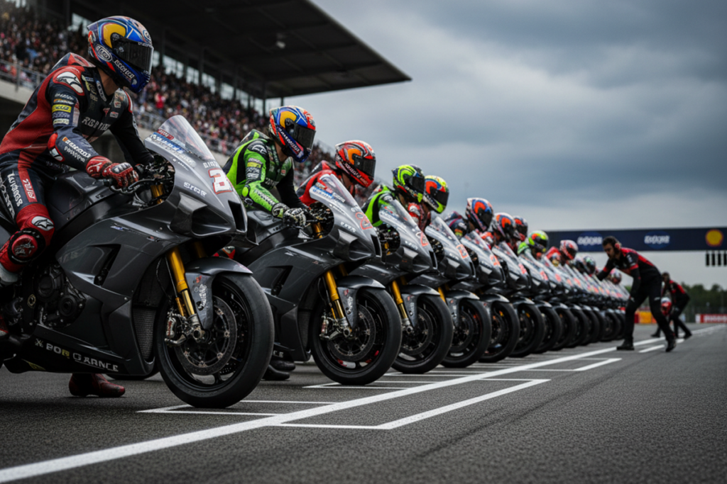 Des motos de course