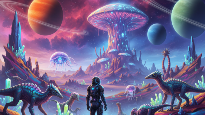 Gameplay d’un jeu similaire à No Man’s Sky