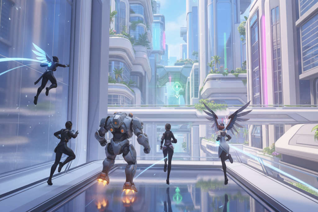 Gameplay d’un jeu similaire à Overwatch