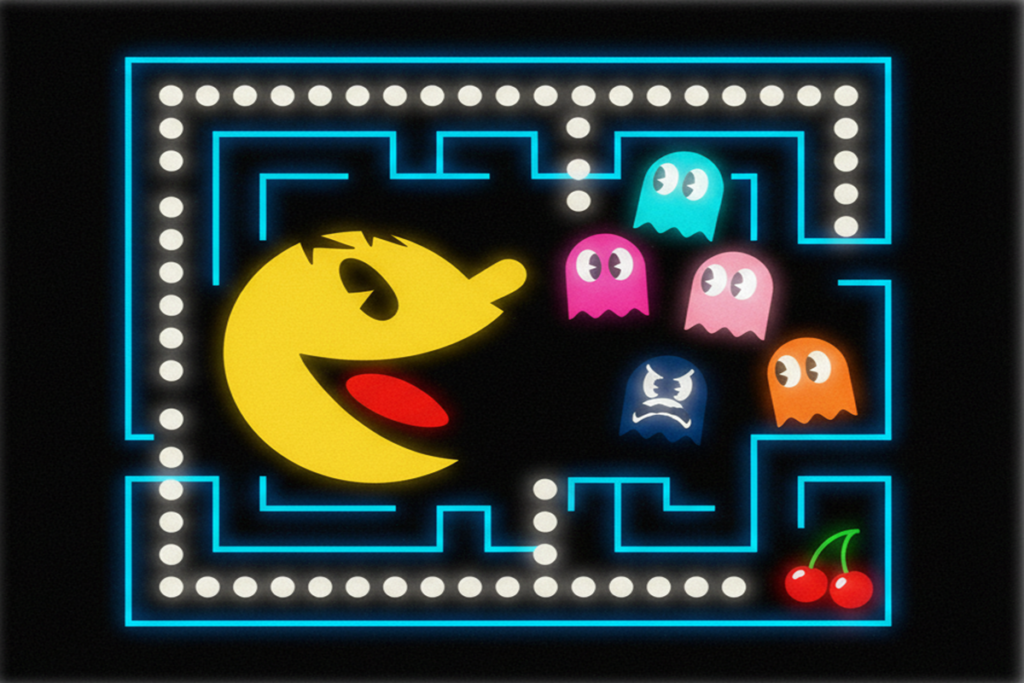 Poster d’un jeu similaire à Pacman

