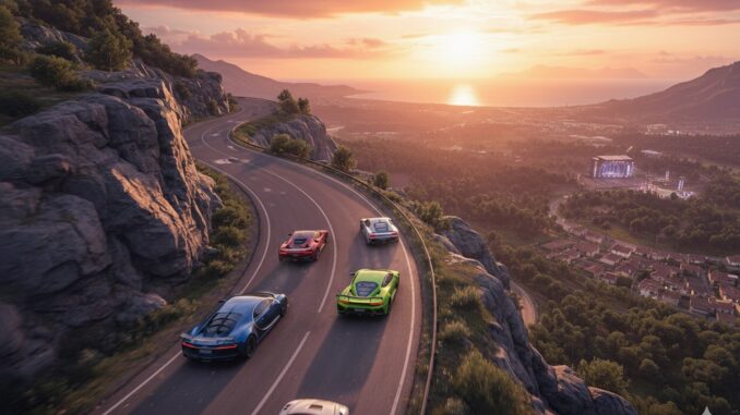 paysage d’un jeu inspiré de Forza Horizon 6