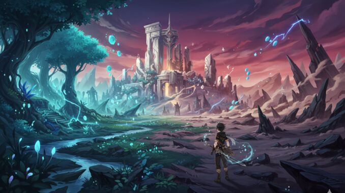 paysage ouvert inspiré du gameplay de Genshin Impact 6.5