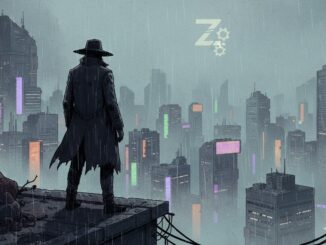 personnage dans une ville brumeuse comme dans Zero Parades