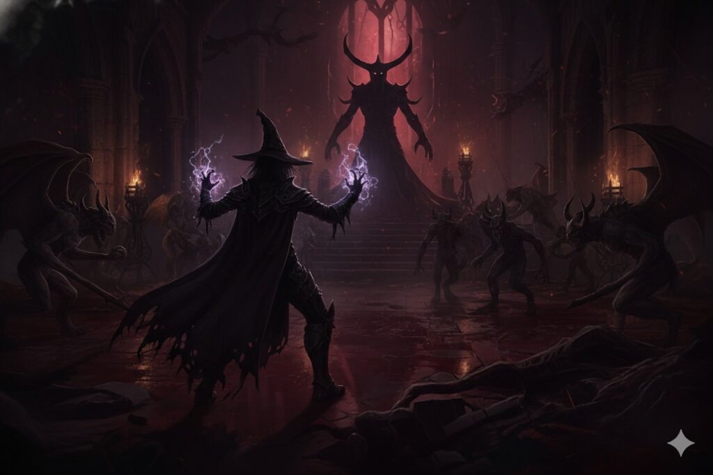 personnage inspiré de la Sorcière des Âmes dans Diablo IV Lord of Hatred