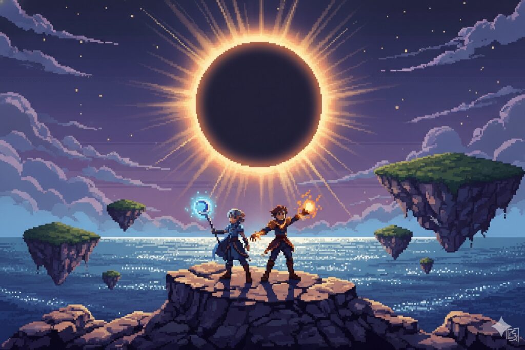 personnages issus d’un jeu comme Sea of Stars