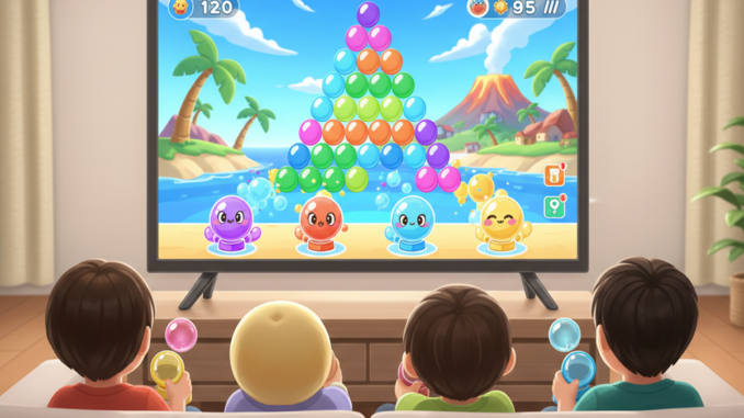 Gameplay d’un jeu vidéo comme Puzzle Bobble Every Bubble!