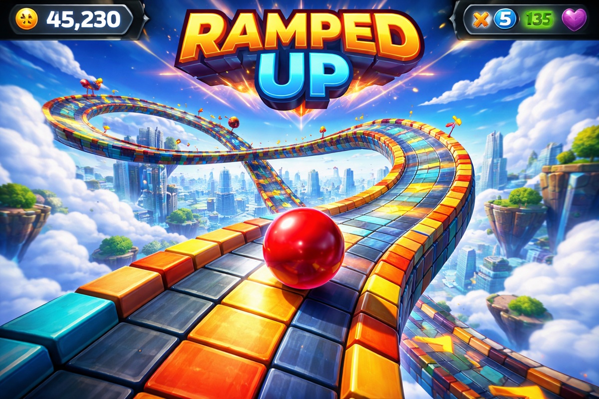 Gameplay d’un jeu mobile comme Ramped Up