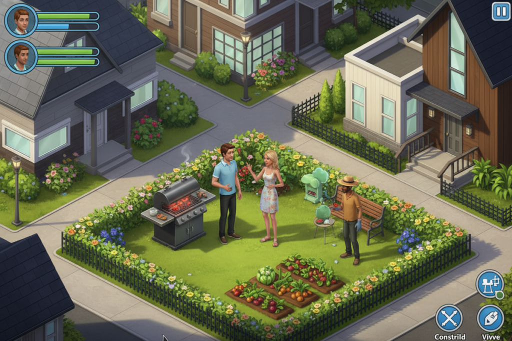 Gameplay d’un jeu similaire à Les Sims 4