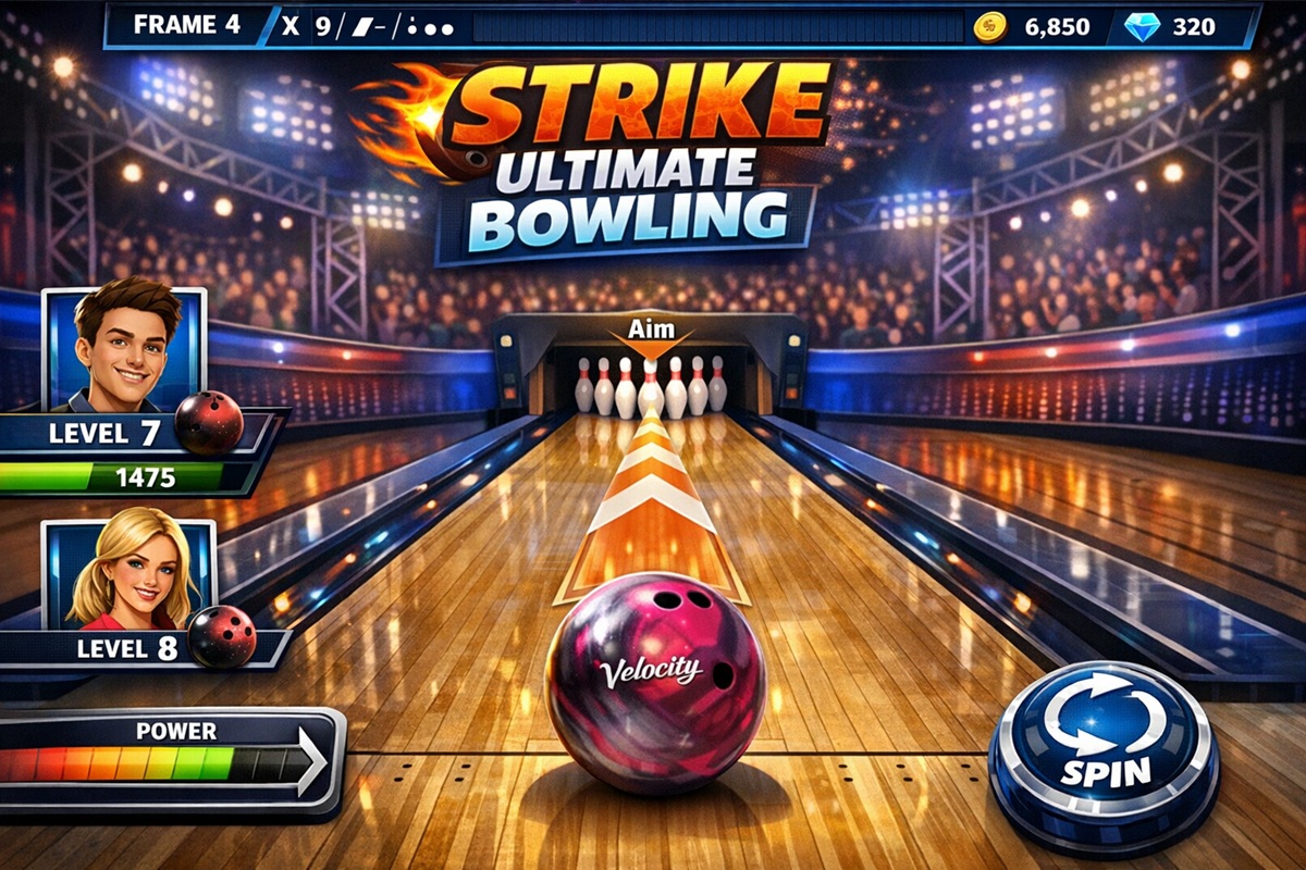 Gameplay d’un jeu mobile comme Strike Ultimate Bowling