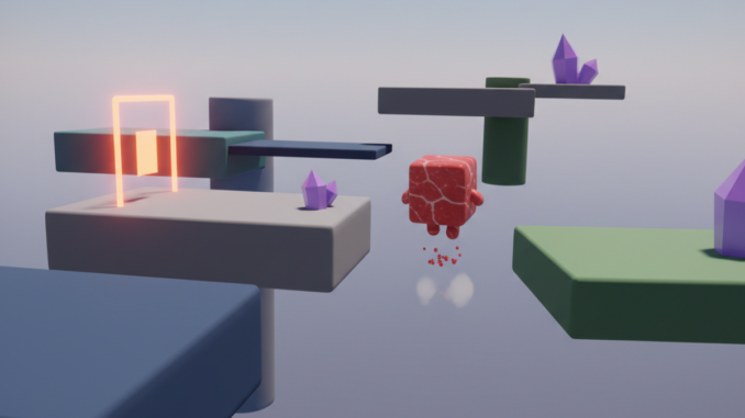 Gameplay d’un jeu de plateforme similaire à Super Meat Boy 3D