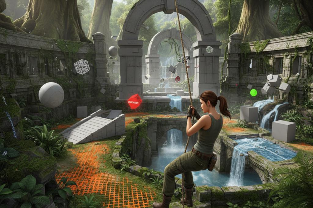 Gameplay d’un jeu d’aventure comme Tomb Raider : Legend
