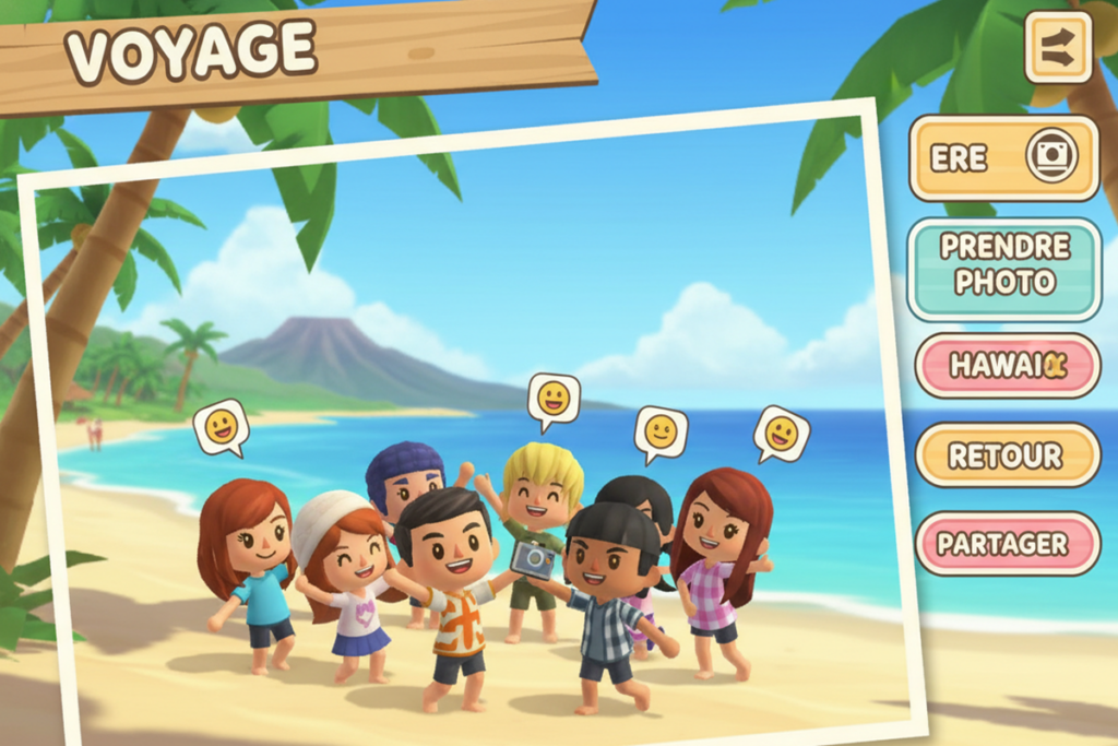 Gameplay d’un jeu de simulation similaire à Tomodachi Life : Une vie de rêve
