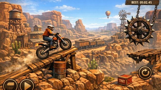 Gameplay d’un jeu mobile comme Trials Frontier