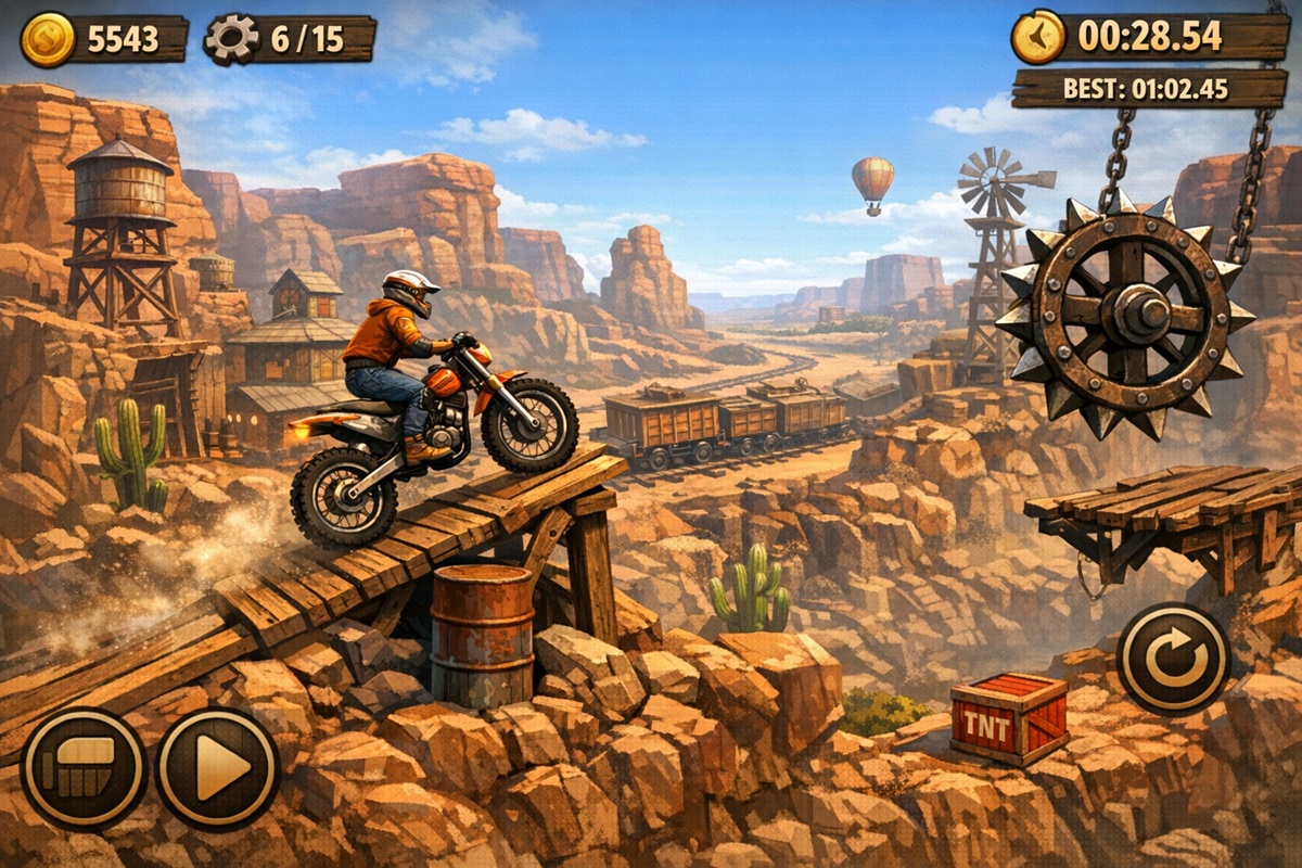 Gameplay d’un jeu mobile comme Trials Frontier