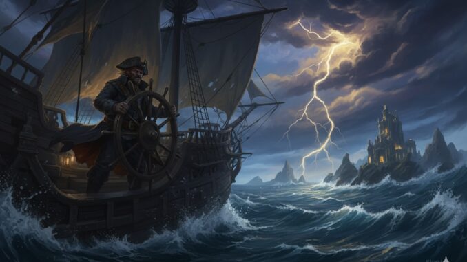 un capitaine pirate comme dans le jeu Windrose