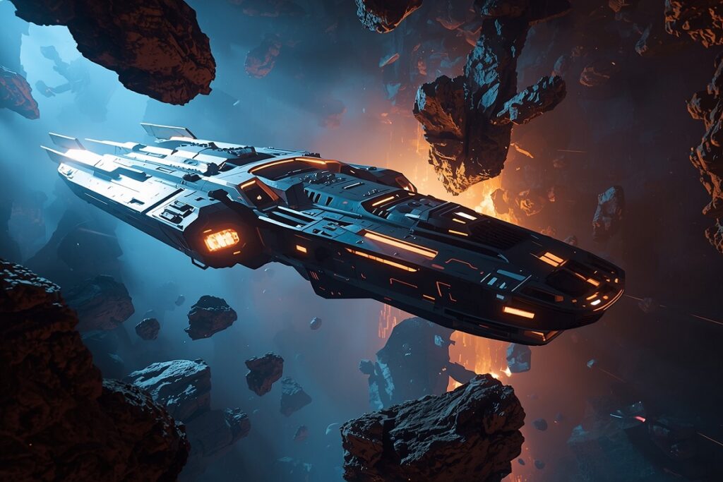 vaisseau cargo comme dans The Expanse: Osiris Reborn