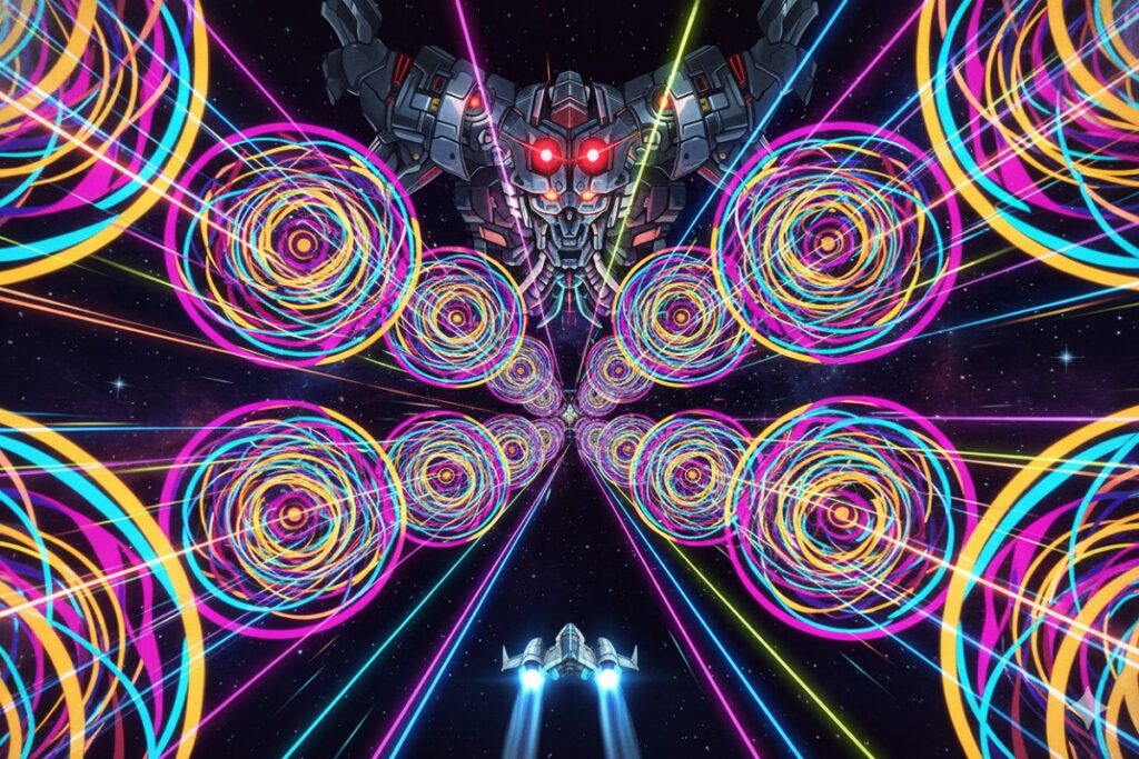 vaisseau solo inspiré du jeu DoDonPachi Resurrection