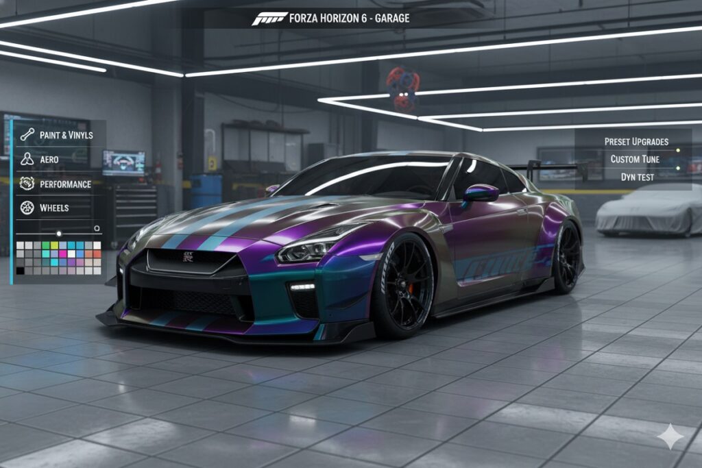 voiture de sport comme dans Forza Horizon 6