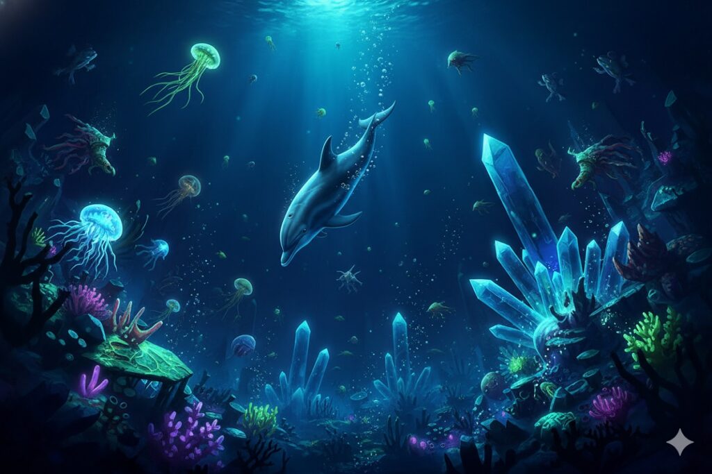 vue subaquatique inspirée de Ecco the Dolphin : Complete 