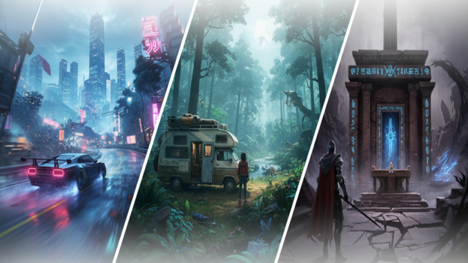 Affiche de différents jeux Xbox Game Pass