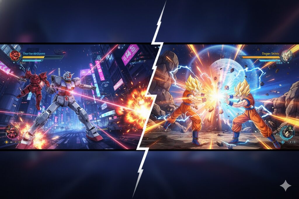 comparaison Gundam vs Dragon Ball