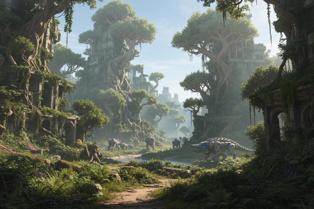 Gameplay d’un jeu similaire à Horizon Hunters Gathering