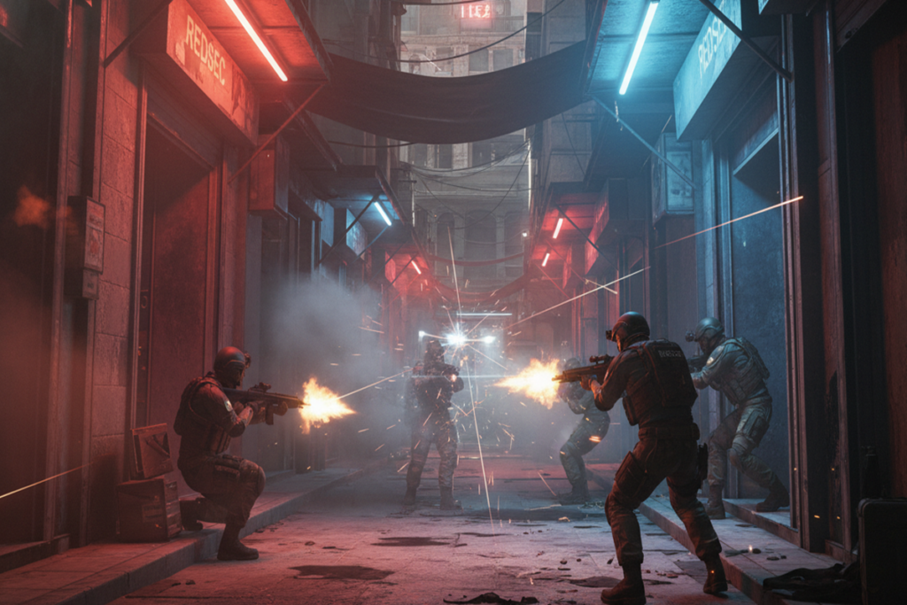 Gameplay d’un jeu de tir comme Battlefield 6