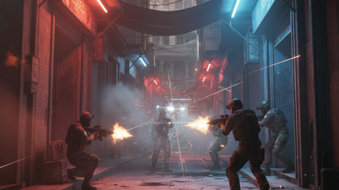 Gameplay d’un jeu de tir comme Battlefield 6