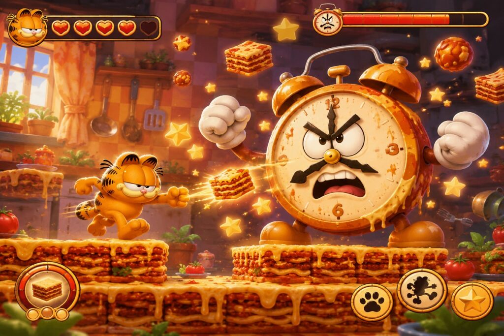 gameplay d’un jeu comme Garfield