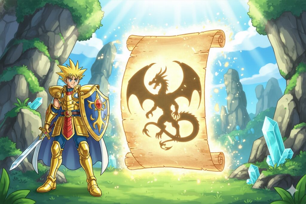 héros inspiré du prochain Dragon Quest