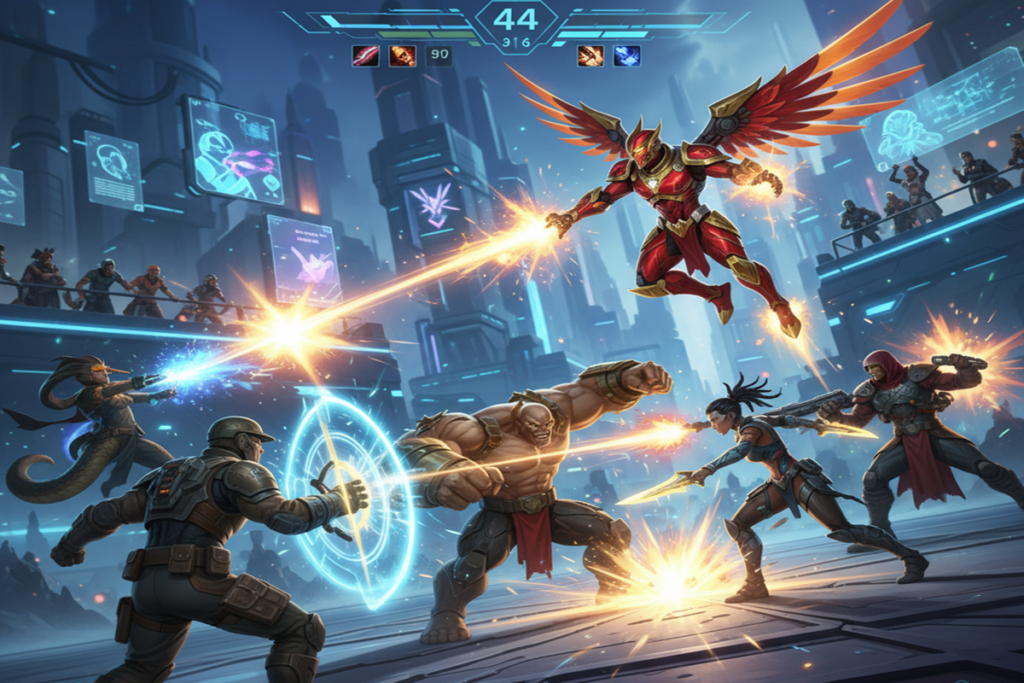 Gameplay d’un jeu de combat similaire à Marvel Tōkon : Fighting Souls