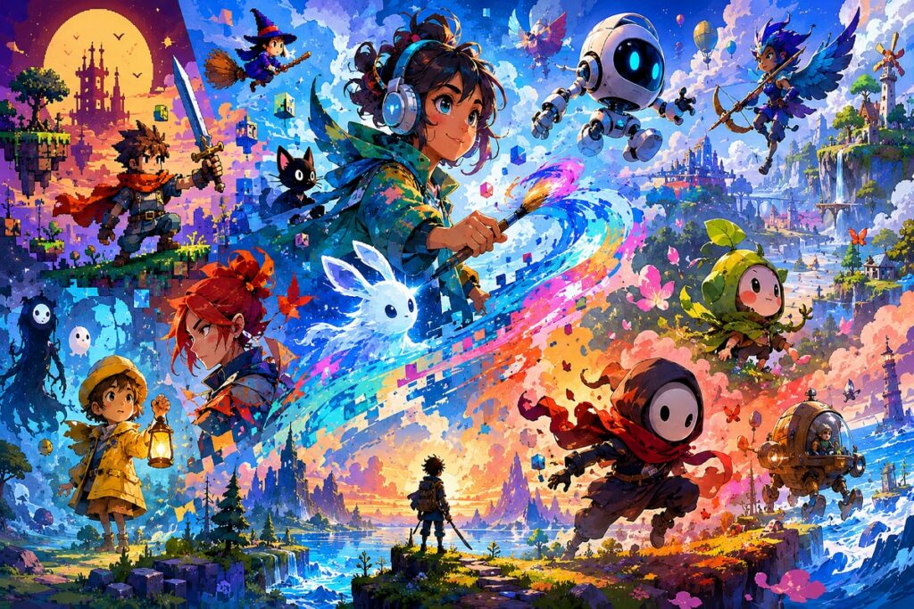 mosaïque artistique de jeux annoncés au AG French Direct 2026