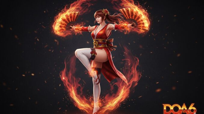 personnage inspiré de Mai Shiranui en costume KOF XIV