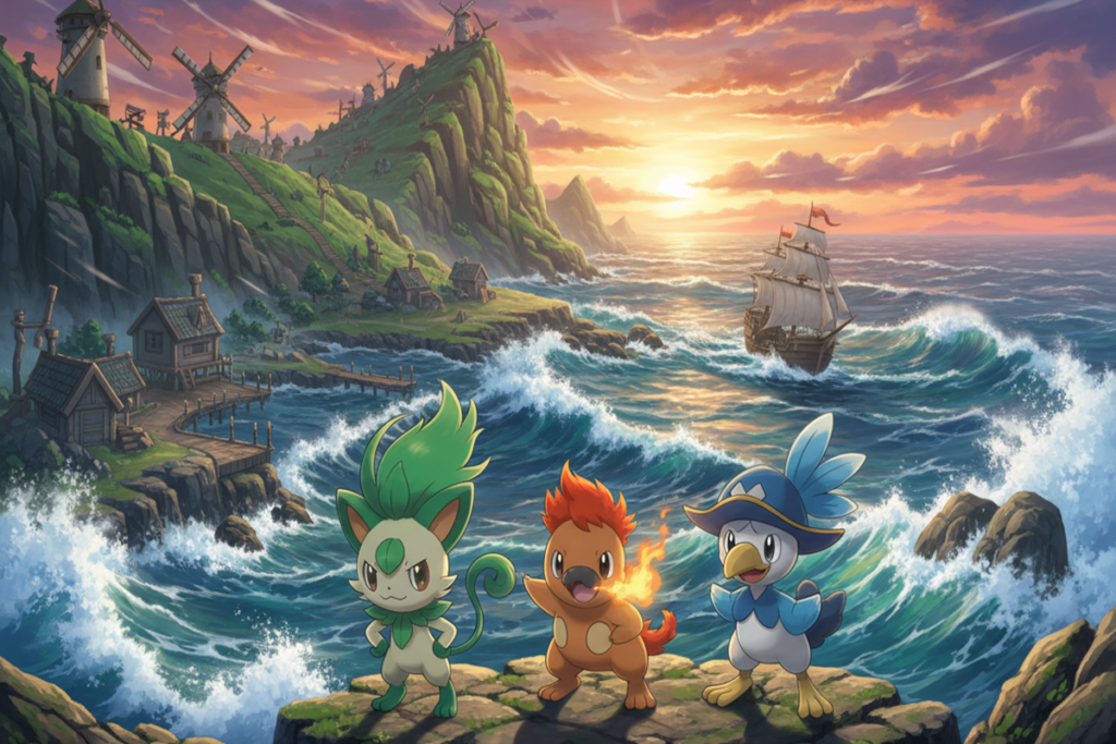 Gameplay d’un jeu comme Pokémon Vents/Vagues