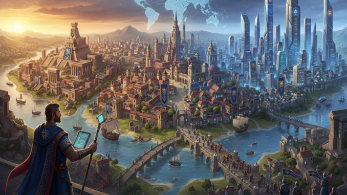 Gameplay d’un jeu similaire à Civilization VII