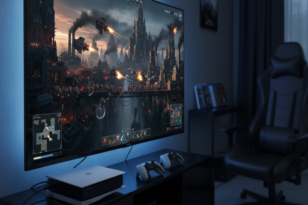 Gameplay d'un jeu comme Warhammer 40,000 : Darktide sur PS5