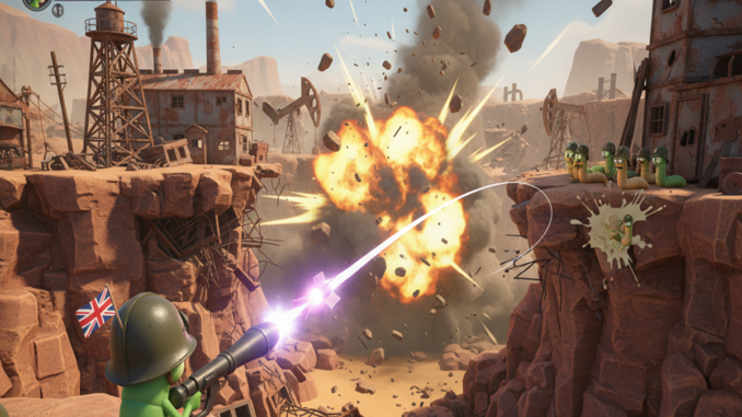 Gameplay d’un jeu militaire comme Worms