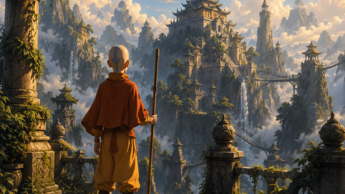 Gameplay d’un jeu mettant en avant Aang