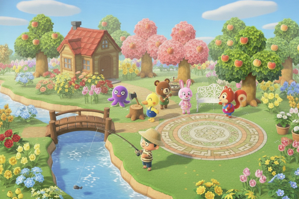 Gameplay d’un jeu cosy comme Animal Crossing : New Horizons