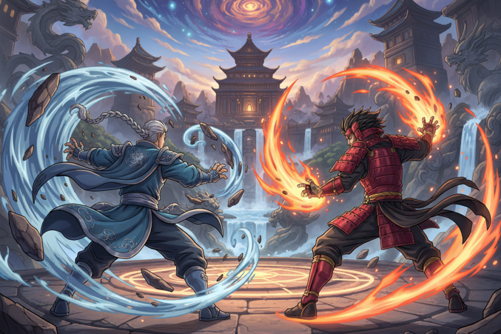 Gameplay d’un jeu similaire à Avatar Legends : The Fighting Game