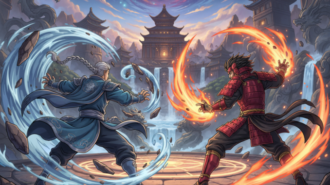 Gameplay d’un jeu similaire à Avatar Legends : The Fighting Game