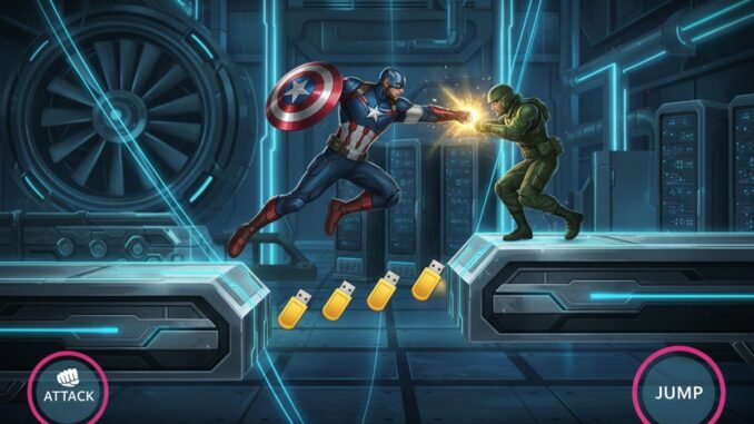 Gameplay d’un jeu mobile comme Avengers: Hydra Dash