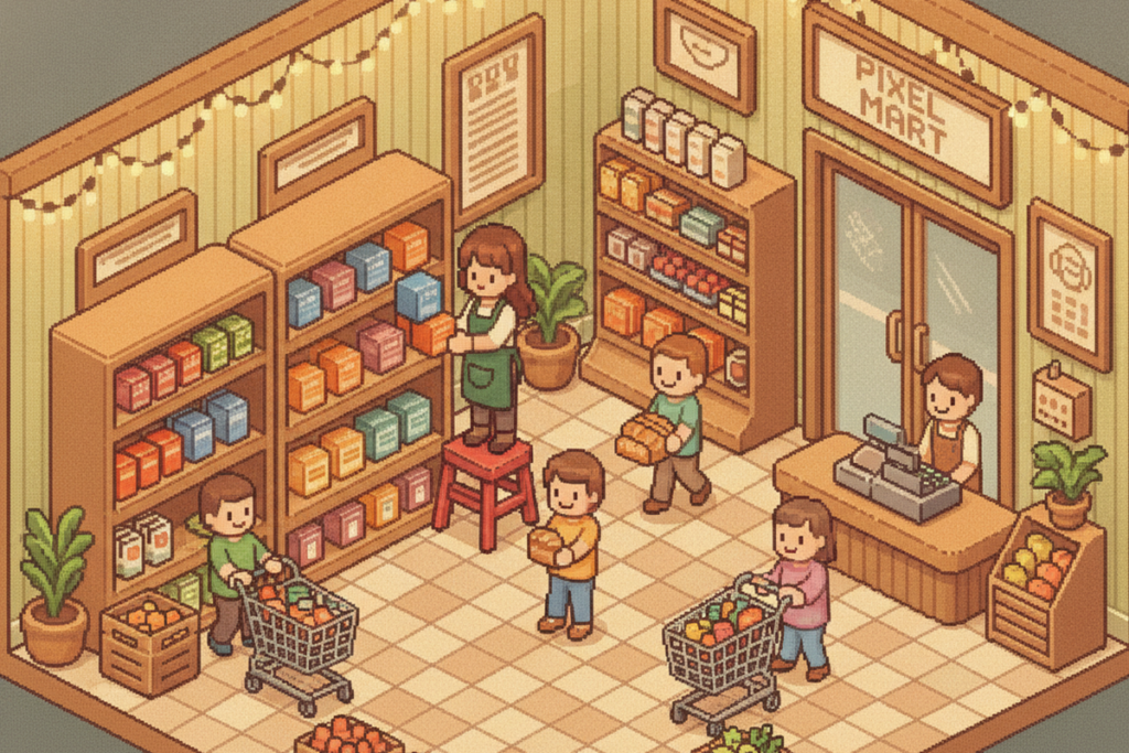 Gameplay d’un jeu similaire à Discounty